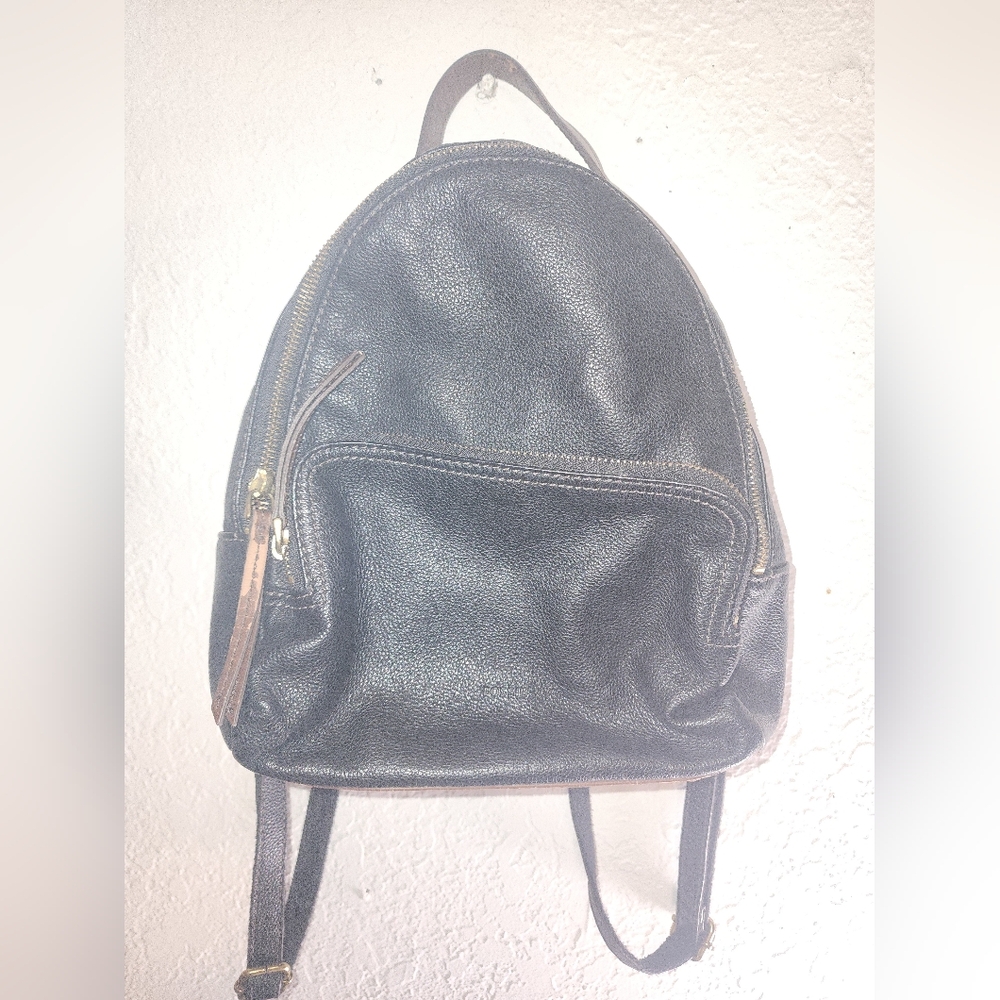 Fossil Felicity black leather mini backpack